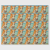 Papier Cadeau chien beau chien (Plat)