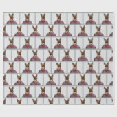 Papier Cadeau Chien berger allemand en plaid (Plat)