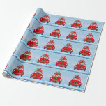 Papier Cadeau Chien berger allemand en voiture avec le Père Noël<br><div class="desc">Le Père Noël conduisant une voiture portant des cadeaux de Noël avec un chien est une idée cadeau de Noël parfaite pour vos amis amoureux de les chiens. C'est sûrement un must de noël déco et idée cadeau de Noël.</div>