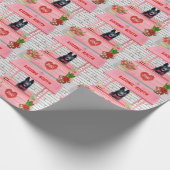 Papier Cadeau Chien berger allemand Valentine's Day Kissing Boot (Coin)