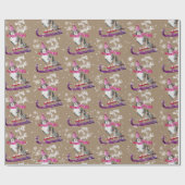 Papier Cadeau Chien bernois Kraft Rustique dormant autour de Noë (Plat)