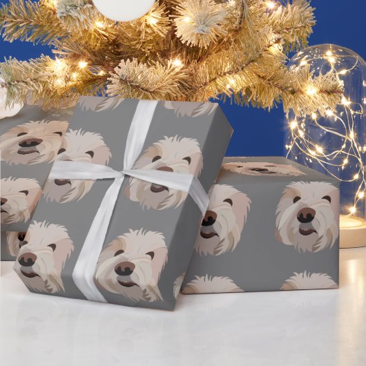 Papier Cadeau Chien Bichon Frise mignon Chien (Vacances)