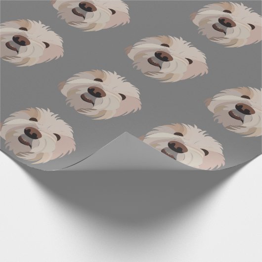Papier Cadeau Chien Bichon Frise mignon Chien (Coin)
