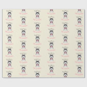 Papier Cadeau Chien blanc et noir (Plat)