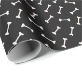 Papier Cadeau Chien Bones Drôle Design pour Amoureux de les chie (Coin rond)