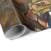 Papier Cadeau Chien Boxer (Coin rond)