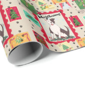 Papier cadeau chien Boxer (Coin rond)