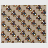 Papier Cadeau Chien Boxer (Plat)