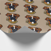 Papier Cadeau Chien Boxer (Coin)