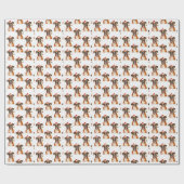 Papier cadeau chien Boxer (Plat)