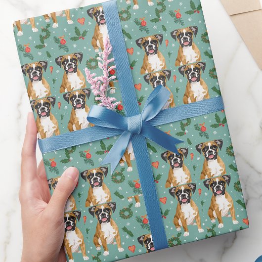 Papier cadeau chien Boxer