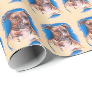 Papier Cadeau Chien Brindle de pitbull