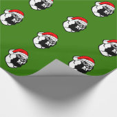 Papier Cadeau Chien Bullmastiff avec chapeau de Noël (Coin)