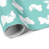 Papier Cadeau Chien Chien Chien Chien Chien Chien Chien Chien Ch (Coin rond)