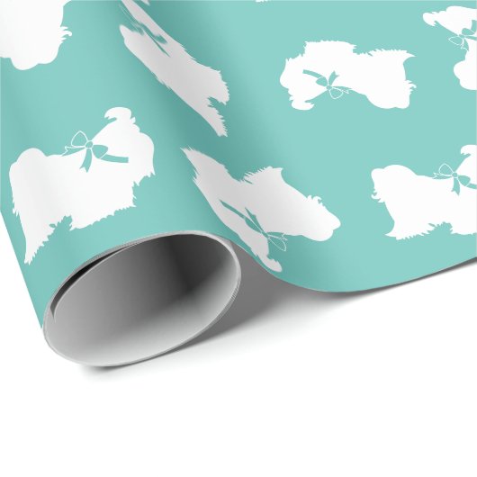 Papier Cadeau Chien Chien Chien Chien Chien Chien Chien Chien Ch (Coin rond)