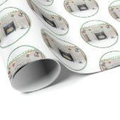 Papier Cadeau Chien Chien Chien Chien Chien Chien Chien Chien Ch (Coin rond)