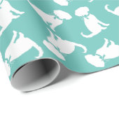 Papier Cadeau Chien Chien Chien Chien Chien Chien Chien Chien Ch (Coin rond)