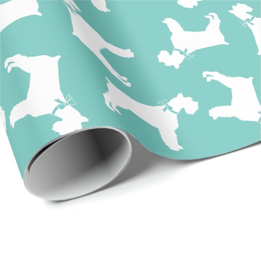 Papier Cadeau Chien Chien Chien Chien Chien Chien Chien Miniatur (Coin rond)