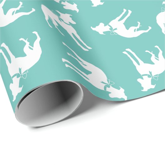 Papier Cadeau Chien Chien Chien Chien Chien Puppy (Coin rond)