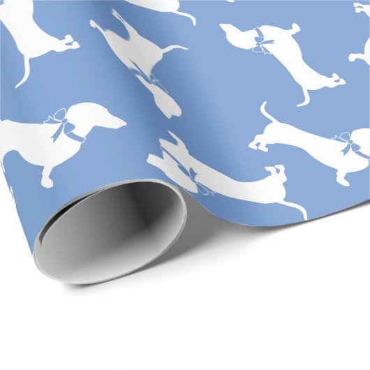 Papier Cadeau Chien Chien Chien Chien Puppy (Coin rond)