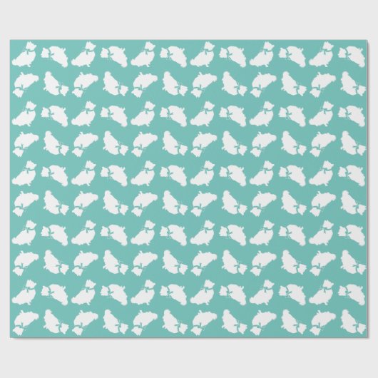 Papier Cadeau Chien Chien Chien Poméranie (Plat)