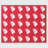 Papier Cadeau Chien chiot maltais le plus mignon jamais à Noël (Plat)