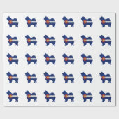 Papier Cadeau Chien Chow Chow race Silhouette Colorado Drapeau (Plat)