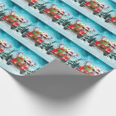 Papier Cadeau Chien dalmate avec cadeaux de Noël (Coin)