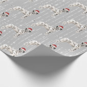 Papier Cadeau Chien dalmate Noël Chapeau de Noël (Coin)