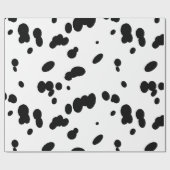 Papier Cadeau Chien dalmate noir et blanc Imprimer (Plat)