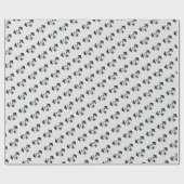 Papier Cadeau Chien dalmate tacheté noir (Plat)
