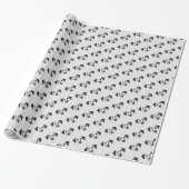 Papier Cadeau Chien dalmate tacheté noir (Déroulé)