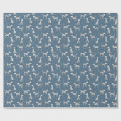 Papier Cadeau Chien dalmate vert Turquoise (Plat)