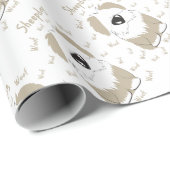 Papier Cadeau chien de berger (Coin rond)