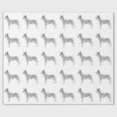 Papier Cadeau Chien de bétail australien (Plat)
