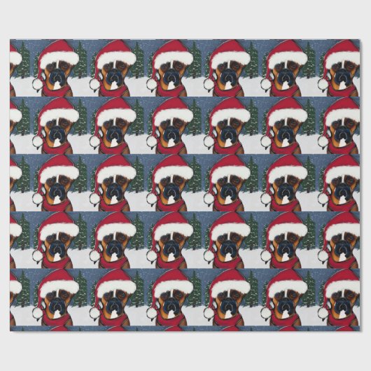 Papier Cadeau Chien de boîte (Plat)