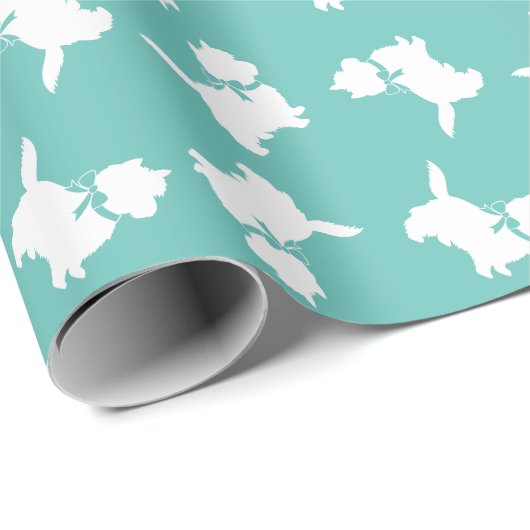 Papier Cadeau Chien de Cairn Terrier Chien Chien Chien Chien Chi (Coin rond)