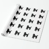 Papier Cadeau Chien de caniche (Déroulé)