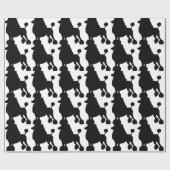 Papier Cadeau Chien de caniche (Plat)