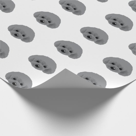 Papier Cadeau Chien de caniche (Coin)