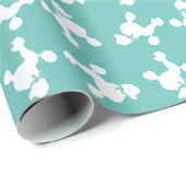 Papier Cadeau Chien de caniche Français (Coin rond)