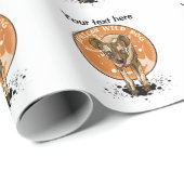 Papier Cadeau Chien de chasse du Cap d'Afrique Wild Dog (Coin rond)