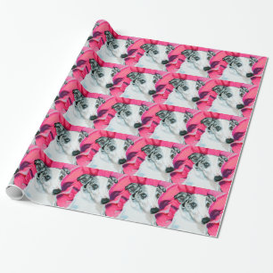 Papier Cadeau Chien de colley "d'attrape-mouche de Vénus" -