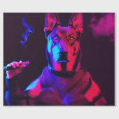 Papier Cadeau chien de gangster (Plat)
