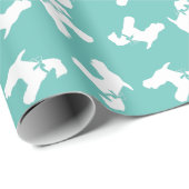 Papier Cadeau Chien de Kerry Blue Terrier Chien Chien Puppy (Coin rond)