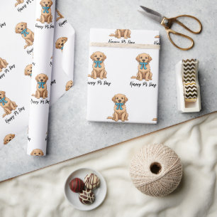 Papier Cadeau Chien de la journée de Pi avec symbole Pi Bonne