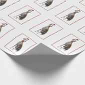Papier Cadeau Chien de lévrier de vacances de Noël (Coin)