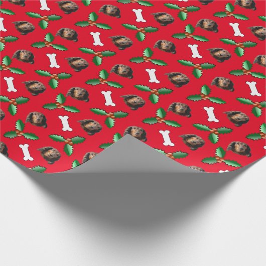 Papier Cadeau Chien de Long Haired (Coin)