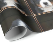 Papier Cadeau Chien de montagne bernois (Coin rond)