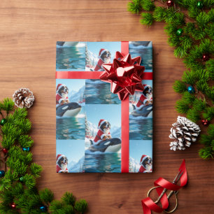 Papier Cadeau Chien de montagne bernois et Noël d'Orca